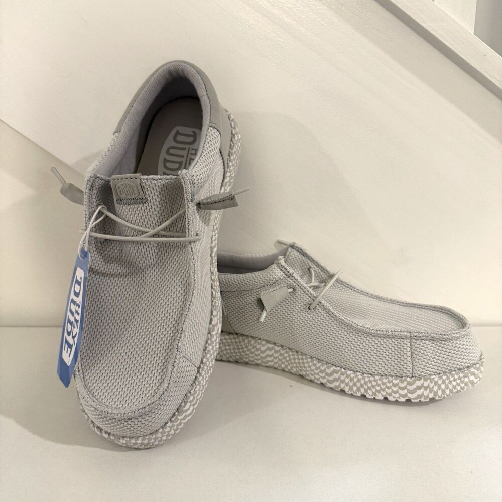 HEYDUDE Wally FUNK WARPED GEO Dawn Blue Men’s Slip On , Size 8 NEW